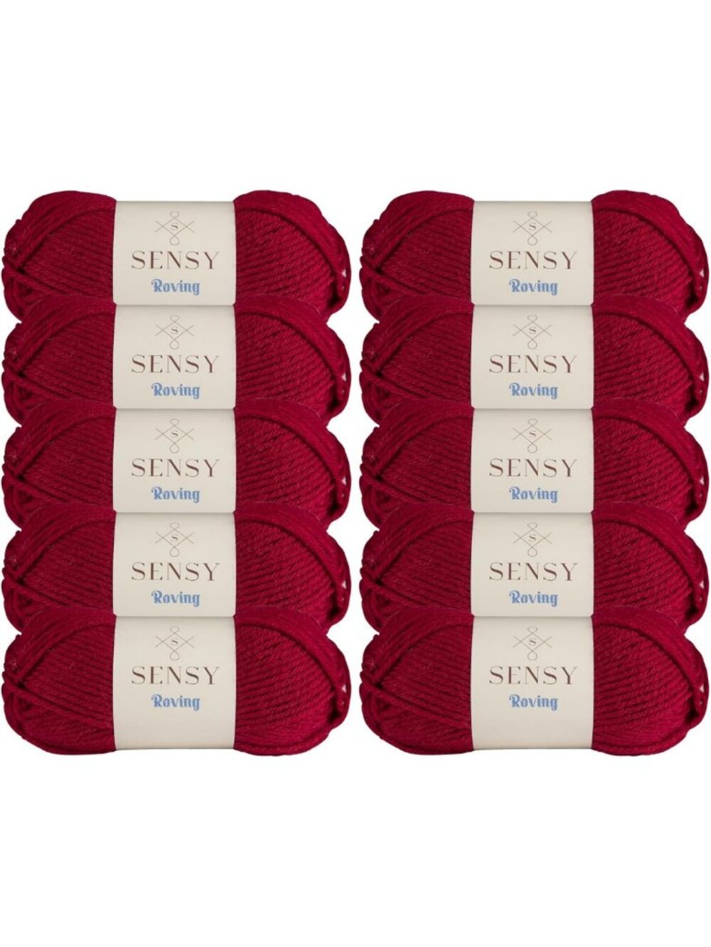 Premium Bulky Yarn #5 - 10 Skeins, Acrylic & Wool Blend, Burgundy, 131 Yards